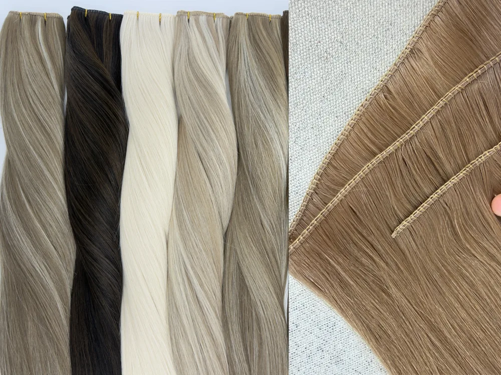Lum Hair Extensions Neueste innovative Super Genius Weft mit Faden Amazing Volume Genius Hair Extensions