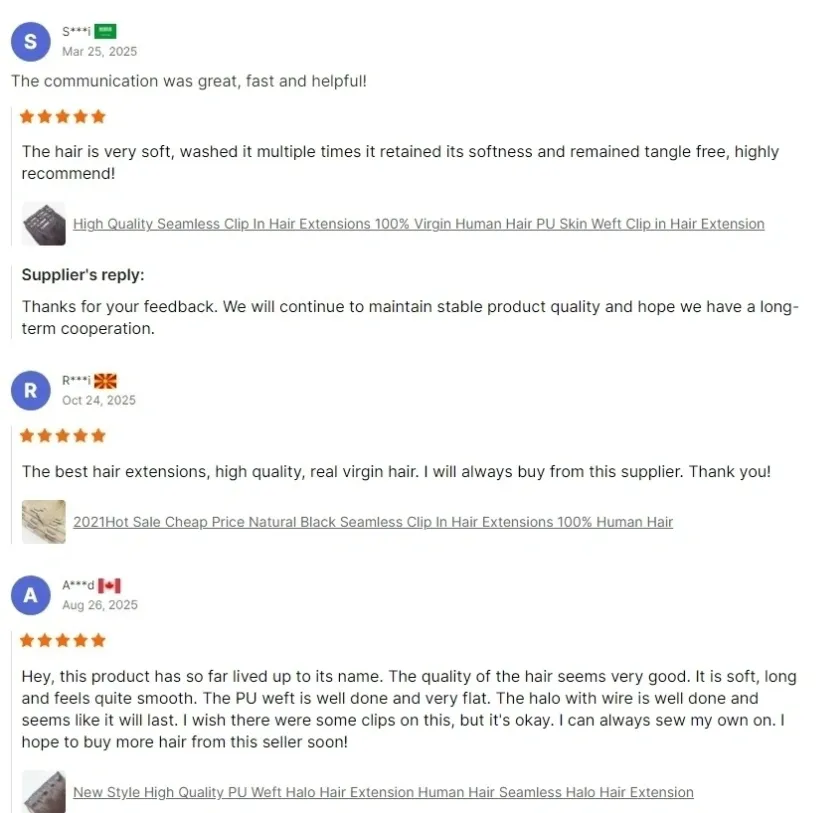 Seamless Clip In Human Hair Extensions